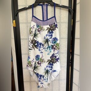 Elevé Dancewear purple floral Leotard